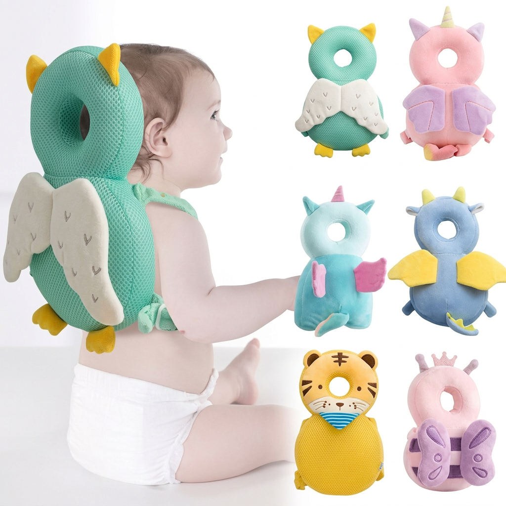 1-3T Cartoon Plushie Toddler Head and Back Protector